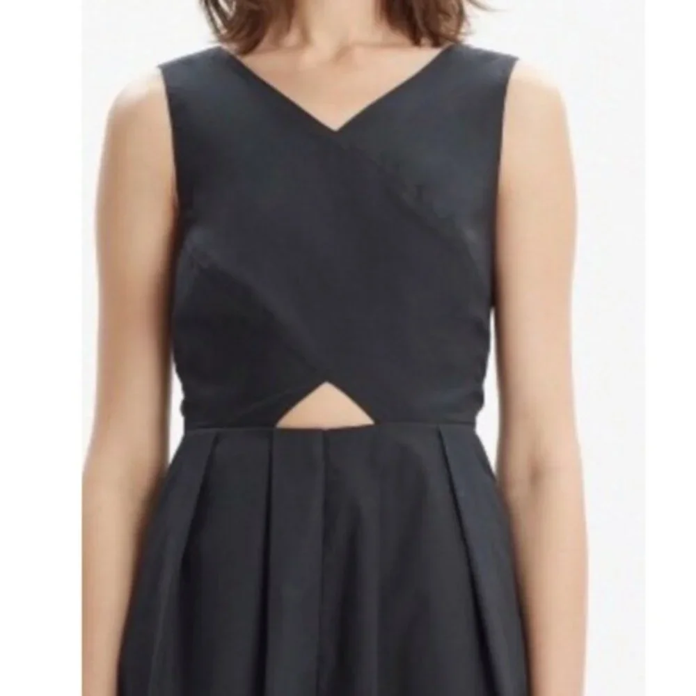 Madewell Cutout Cotton Tank Dress Sleevless Knee Length Sundress Navy 0 XS - Picture 6 of 7